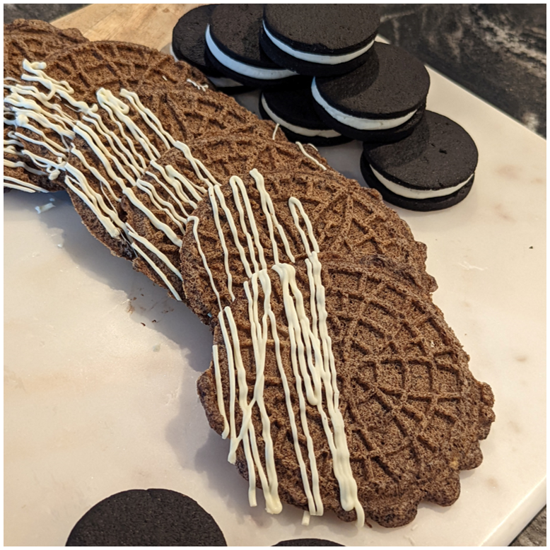 Cookies and Cream Pizzelle (Two Dozen)